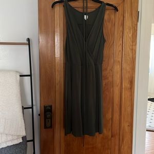 Hunter green wrap dress